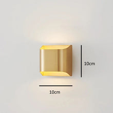 Load image into Gallery viewer, Inspira LIfestyles | Fold Wall Sconce – Modern Minimalist LED Light made of copper finished in Gold or Black