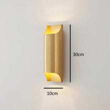 Load image into Gallery viewer, Inspira LIfestyles | Fold Wall Sconce – Modern Minimalist LED Light made of copper finished in Gold or Black