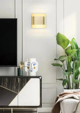 Load image into Gallery viewer, Inspira LIfestyles | Fold Wall Sconce – Modern Minimalist LED Light made of copper finished in Gold or Black