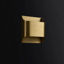 Load image into Gallery viewer, Inspira LIfestyles | Fold Wall Sconce – Modern Minimalist LED Light made of copper finished in Gold or Black