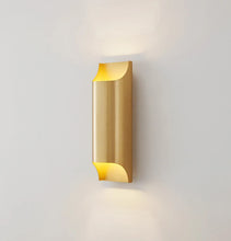 Load image into Gallery viewer, Inspira LIfestyles | Fold Wall Sconce – Modern Minimalist LED Light made of copper finished in Gold or Black