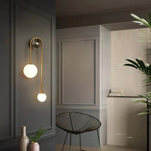 Load image into Gallery viewer, INSPIRA LIFESTYLES - Gentry Wall Sconce, WALL SCONCE, WALL LIGHT, WALL LAMP, Elegant Modern Glass Ball Wall Lamp, Contemporary Glass Ball Sconce, Modern Wall Lighting Fixture, Stylish Glass Ball Wall Light, Gold Finish Wall Lamp, LED Glass Ball Light, Luxury Wall Sconce, Modern Home Wall Lamp, Elegant Glass Ball Lighting, Chic Wall Light Fixture, Designer Wall Lamp, Sophisticated Glass Ball Lamp
