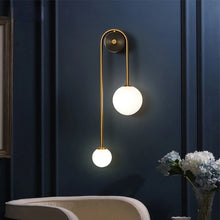 Load image into Gallery viewer, INSPIRA LIFESTYLES - Gentry Wall Sconce, WALL SCONCE, WALL LIGHT, WALL LAMP, Elegant Modern Glass Ball Wall Lamp, Contemporary Glass Ball Sconce, Modern Wall Lighting Fixture, Stylish Glass Ball Wall Light, Gold Finish Wall Lamp, LED Glass Ball Light, Luxury Wall Sconce, Modern Home Wall Lamp, Elegant Glass Ball Lighting, Chic Wall Light Fixture, Designer Wall Lamp, Sophisticated Glass Ball Lamp