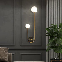 Load image into Gallery viewer, INSPIRA LIFESTYLES - Gentry Wall Sconce, WALL SCONCE, WALL LIGHT, WALL LAMP, Elegant Modern Glass Ball Wall Lamp, Contemporary Glass Ball Sconce, Modern Wall Lighting Fixture, Stylish Glass Ball Wall Light, Gold Finish Wall Lamp, LED Glass Ball Light, Luxury Wall Sconce, Modern Home Wall Lamp, Elegant Glass Ball Lighting, Chic Wall Light Fixture, Designer Wall Lamp, Sophisticated Glass Ball Lamp