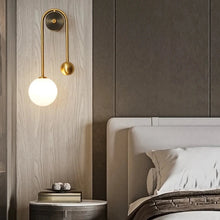 Load image into Gallery viewer, INSPIRA LIFESTYLES - Gentry Wall Sconce, WALL SCONCE, WALL LIGHT, WALL LAMP, Elegant Modern Glass Ball Wall Lamp, Contemporary Glass Ball Sconce, Modern Wall Lighting Fixture, Stylish Glass Ball Wall Light, Gold Finish Wall Lamp, LED Glass Ball Light, Luxury Wall Sconce, Modern Home Wall Lamp, Elegant Glass Ball Lighting, Chic Wall Light Fixture, Designer Wall Lamp, Sophisticated Glass Ball Lamp