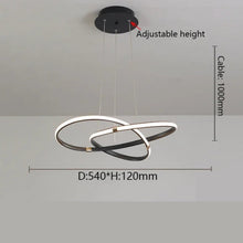 Load image into Gallery viewer, INSPIRA LIFESTYLES | Helia Twisted Pendant Light in chrome, polished gold, and matte black finishes, featuring a sculptural ribbon-like design, suspended with near-invisible wires to create a floating effect, perfect for modern interiors, dining rooms, stairwells, and contemporary living spaces, stylish lighting fixture, luxury pendant light, ambient illumination, contemporary ceiling lighting. Modern Chandelier, Minimalist Chandelier, Sculptural light, Dining table light, Living room light, LED Pendant