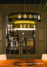 Load image into Gallery viewer, INSPIRA LIFESTYLES - Canto Tinted Glass Pendant, sculptural glass pendant light, layered tinted glass lighting, olive green glass pendant, plum glass pendant, rust glass pendant, modern interior lighting, designer glass pendant, hospitality lighting