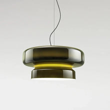 Load image into Gallery viewer, INSPIRA LIFESTYLES - Canto Tinted Glass Pendant, sculptural glass pendant light, layered tinted glass lighting, olive green glass pendant, plum glass pendant, rust glass pendant, modern interior lighting, designer glass pendant, hospitality lighting