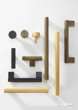 Load image into Gallery viewer, INSPIRA LIFESTYLES - Eos Antique Brass Knobs & Pull Handles, ribbed brass cabinet hardware, solid brass pull handles, antique brass cabinet knobs, ribbed drawer pulls, luxury cabinet hardware, kitchen cabinet handles, bathroom vanity hardware, wardrobe brass handles