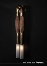 Load image into Gallery viewer, INSPIRA LIFESTYLES - Equus horsehair lights, horsehair wall sconce, horsehair pendant light, equestrian inspired lighting, sculptural wall lighting, modern pendant lighting, boutique hospitality lighting