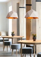 Load image into Gallery viewer, INSPIRA LIFESTYLES - Geohex Dome Pendant, industrial geometric pendant light, faceted metal dome pendant, copper interior pendant light, black industrial pendant, white industrial pendant, dining table pendant lighting, kitchen island pendant light, restaurant pendant lighting
