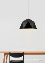 Load image into Gallery viewer, INSPIRA LIFESTYLES - Geohex Dome Pendant, industrial geometric pendant light, faceted metal dome pendant, copper interior pendant light, black industrial pendant, white industrial pendant, dining table pendant lighting, kitchen island pendant light, restaurant pendant lighting