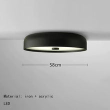 Load image into Gallery viewer, INSPIRA LIFESTYLES - Ivalo Ceiling Light, circular LED ceiling light, iron body ceiling fixture, frosted diffuser ceiling light, Scandinavian ceiling light, hallway ceiling lighting, bedroom ceiling light