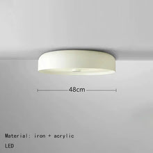 Load image into Gallery viewer, INSPIRA LIFESTYLES - Ivalo Ceiling Light, circular LED ceiling light, iron body ceiling fixture, frosted diffuser ceiling light, Scandinavian ceiling light, hallway ceiling lighting, bedroom ceiling light