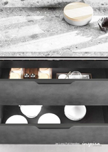 Load image into Gallery viewer, INSPIRA LIFESTYLES - Jet Long Pull Handles, minimalist cabinet pull handles, blade style cabinet hardware, edge mounted cabinet handles, long pull handles black gold, modern kitchen cabinet hardware, aluminium cabinet handles