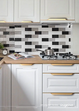 Load image into Gallery viewer, INSPIRA LIFESTYLES - Jet Long Pull Handles, minimalist cabinet pull handles, blade style cabinet hardware, edge mounted cabinet handles, long pull handles black gold, modern kitchen cabinet hardware, aluminium cabinet handles