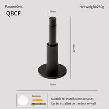 Load image into Gallery viewer, INSPIRA LIFESTYLES - Knurled Wall Door Stops with crisscross diamond-pattern detailing, adjustable length and rubber cushion pads in Matte Black, Satin Brass, Bright Chrome and Antique Bronze.