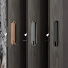 Load image into Gallery viewer, INSPIRA LIFESTYLES - Milo Pocket Door Handle, recessed pocket door handle, sliding door recessed pull, zinc alloy pocket door hardware, modern flush door handle, minimalist sliding door handle