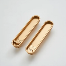 Load image into Gallery viewer, INSPIRA LIFESTYLES - Milo Pocket Door Handle, recessed pocket door handle, sliding door recessed pull, zinc alloy pocket door hardware, modern flush door handle, minimalist sliding door handle