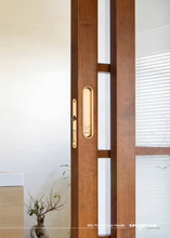 Load image into Gallery viewer, INSPIRA LIFESTYLES - Milo Pocket Door Handle, recessed pocket door handle, sliding door recessed pull, zinc alloy pocket door hardware, modern flush door handle, minimalist sliding door handle