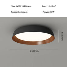 Load image into Gallery viewer, INSPIRA LIFESTYLES - Noar Ceiling Light, Scandinavian ceiling light, walnut-toned ceiling light, flush mount LED ceiling light, Nordic interior lighting, minimalist ceiling light, contemporary interior lighting, designer ceiling fixture