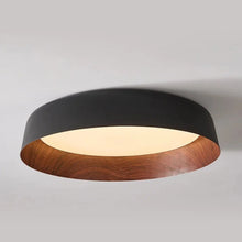 Load image into Gallery viewer, INSPIRA LIFESTYLES - Noar Ceiling Light, Scandinavian ceiling light, walnut-toned ceiling light, flush mount LED ceiling light, Nordic interior lighting, minimalist ceiling light, contemporary interior lighting, designer ceiling fixture
