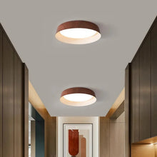 Load image into Gallery viewer, INSPIRA LIFESTYLES - Noar Ceiling Light, Scandinavian ceiling light, walnut-toned ceiling light, flush mount LED ceiling light, Nordic interior lighting, minimalist ceiling light, contemporary interior lighting, designer ceiling fixture