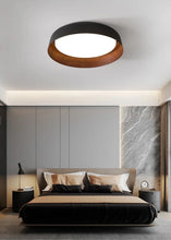 Load image into Gallery viewer, INSPIRA LIFESTYLES - Noar Ceiling Light, Scandinavian ceiling light, walnut-toned ceiling light, flush mount LED ceiling light, Nordic interior lighting, minimalist ceiling light, contemporary interior lighting, designer ceiling fixture