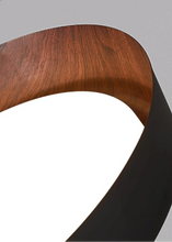 Load image into Gallery viewer, INSPIRA LIFESTYLES - Noar Ceiling Light, Scandinavian ceiling light, walnut-toned ceiling light, flush mount LED ceiling light, Nordic interior lighting, minimalist ceiling light, contemporary interior lighting, designer ceiling fixture