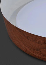 Load image into Gallery viewer, INSPIRA LIFESTYLES - Noar Ceiling Light, Scandinavian ceiling light, walnut-toned ceiling light, flush mount LED ceiling light, Nordic interior lighting, minimalist ceiling light, contemporary interior lighting, designer ceiling fixture