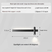 Load image into Gallery viewer, INSPIRA LIFESTYLES – Dueci Reading Wall Light, modern multi-directional reading light, up and down LED wall lamp, architectural bedside lighting, Italian minimalist wall sconce, contemporary wall light with adjustable head, 90 degree pivot reading sconce, dual directional wall fixture, bedroom reading light, living room accent lighting, hotel guest room lighting, solid copper wall light, gold wall light, black wall light, linear architectural sconce, linear wall light, linear LED wall light, wall sconce