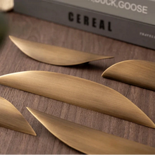 Load image into Gallery viewer, INSPIRA LIFESTYLES – Fin Antique Bronze Handles, curved cabinet pull, sculptural bronze hardware, organic modern cabinet handle, antique bronze drawer pull, designer cabinetry hardware