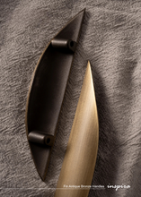 Load image into Gallery viewer, INSPIRA LIFESTYLES – Fin Antique Bronze Handles, curved cabinet pull, sculptural bronze hardware, organic modern cabinet handle, antique bronze drawer pull, designer cabinetry hardware