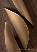 Load image into Gallery viewer, INSPIRA LIFESTYLES – Fin Antique Bronze Handles, curved cabinet pull, sculptural bronze hardware, organic modern cabinet handle, antique bronze drawer pull, designer cabinetry hardware