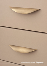 Load image into Gallery viewer, INSPIRA LIFESTYLES – Fin Antique Bronze Handles, curved cabinet pull, sculptural bronze hardware, organic modern cabinet handle, antique bronze drawer pull, designer cabinetry hardware