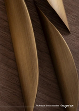 Load image into Gallery viewer, INSPIRA LIFESTYLES – Fin Antique Bronze Handles, curved cabinet pull, sculptural bronze hardware, organic modern cabinet handle, antique bronze drawer pull, designer cabinetry hardware