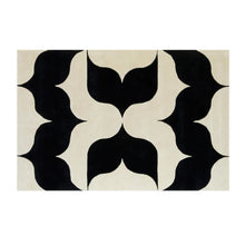 Load image into Gallery viewer, INSPIRA LIFESTYLES – Monarc Area Rug, black and ivory geometric rug, 100% polyester rug, soft and durable area rug, modern patterned rug, abstract design rug, contemporary interior rug, high-performance rug, easy-clean rug, living room rug, dining room rug, designer rug décor