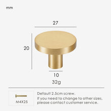 Load image into Gallery viewer, INSPIRA LIFESTYLES | Oren Solid Brass Knob & Pull Handles – Brushed Nickel, Brushed Brass, Antique Bronze Cabinet Hardware by Inspira Lifestyles, Luxury Kitchen Handles, Wardrobe Pulls, Modern Interior Design, Decorative Furniture Hardware, Drawer Knobs, Cabinet Accessories