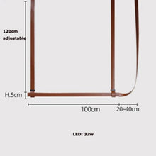 Load image into Gallery viewer, INSPIRA LIFESTYLES – Profilo Bar Pendant, modern linear LED pendant light, leather suspension bar light, long dining table pendant, kitchen island linear lighting, architectural ceiling light