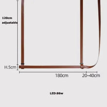 Load image into Gallery viewer, INSPIRA LIFESTYLES – Profilo Bar Pendant, modern linear LED pendant light, leather suspension bar light, long dining table pendant, kitchen island linear lighting, architectural ceiling light