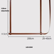 Load image into Gallery viewer, INSPIRA LIFESTYLES – Profilo Bar Pendant, modern linear LED pendant light, leather suspension bar light, long dining table pendant, kitchen island linear lighting, architectural ceiling light