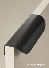 Load image into Gallery viewer, INSPIRA LIFESTYLES - RIVA PULL HANDLES, EDGE PULL HANDLES, SOLID BRASS CABINET HANDLE, MODERN ARC HANDLE, ERGONOMIC CABINET PULL, MINIMAL CABINET HARDWARE, BUILT IN EDGE PULL, KITCHEN DRAWER EDGE HANDLE, ANTIQUE BRONZE CABINET HANDLE, BRUSHED GOLD EDGE PULL, BLACK CABINET HARDWARE, WHITE CABINET HANDLE, ARCHITECTURAL CABINET HARDWARE, CONTEMPORARY MILLWORK HARDWARE, INSPIRA LIFESTYLES