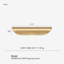 Load image into Gallery viewer, INSPIRA LIFESTYLES - RIVA PULL HANDLES, EDGE PULL HANDLES, SOLID BRASS CABINET HANDLE, MODERN ARC HANDLE, ERGONOMIC CABINET PULL, MINIMAL CABINET HARDWARE, BUILT IN EDGE PULL, KITCHEN DRAWER EDGE HANDLE, ANTIQUE BRONZE CABINET HANDLE, BRUSHED GOLD EDGE PULL, BLACK CABINET HARDWARE, WHITE CABINET HANDLE, ARCHITECTURAL CABINET HARDWARE, CONTEMPORARY MILLWORK HARDWARE, INSPIRA LIFESTYLES