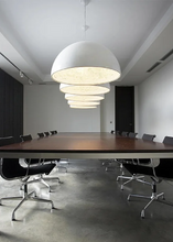 Load image into Gallery viewer, INSPIRA LIFESTYLES – Flower Dome Pendant Light, embossed floral interior dome chandelier, diffused frosted light source, contemporary dining room lighting, hospitality pendant for cafés, restaurants, and bistros