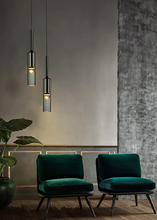 Load image into Gallery viewer, Kaisa Black Glass Pendant