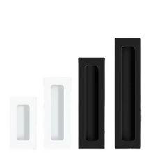 Load image into Gallery viewer, Inspira Lifestyles Lui Recessed Box Handles – Minimalist flush cabinet pulls, matte black and white hardware for sliding doors, drawers, closets, kitchen cabinetry, modern home hardware