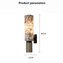 Load image into Gallery viewer, INSPIRA LIFESTYLES - Isabel Marble Wall Sconce, Modern Luxury Natural Marble Wall Lamp, Living Room Wall Lamp, Bedside Wall Lamp, Bedroom Wall Decoration, LED Wall Light Fixtures, Vintage Sconce Lighting, Home-appliance Wall Lamp, Natural Marble Lamp, Luxury Wall Lighting, Elegant Wall Sconce, Modern Home Lighting, Marble LED Light
