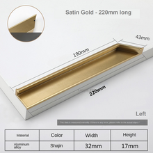 Load image into Gallery viewer, INSPIRA LIFESTYLES | Kanzu Recessed Pulls, Recessed Door Pulls, Embedded Door Pulls, Recessed Door Handles, Recessed Sliding Door Handles, sliding door hardware, sliding door pull, modern door pulls, flush door pulls, flush door handles, minimal door hardware, cabinet hardware, recessed cabinet hardware, flush furniture hardware, streamline door handles, sleek door handles, stylish designer hardware, modern home hardware, closet pulls, bathroom pulls, kitchen pulls, wardrobe hardware, long pull handles