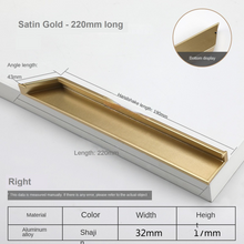Load image into Gallery viewer, INSPIRA LIFESTYLES | Kanzu Recessed Pulls, Recessed Door Pulls, Embedded Door Pulls, Recessed Door Handles, Recessed Sliding Door Handles, sliding door hardware, sliding door pull, modern door pulls, flush door pulls, flush door handles, minimal door hardware, cabinet hardware, recessed cabinet hardware, flush furniture hardware, streamline door handles, sleek door handles, stylish designer hardware, modern home hardware, closet pulls, bathroom pulls, kitchen pulls, wardrobe hardware, long pull handles