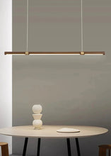 Load image into Gallery viewer, INSPIRA LIFESTYLES |  Klaxon Wood Pendant, Walnut Chandelier Walnut Light, WOODEN LIGHT FIXTURE, WOODEN CHANDELIER, WOOD PENDANT LIGHT, WOOD LIGHT, SIMPLE WOOD LINEAR LIGHT, PENDANT LIGHT FIXTURE, MODERN WOOD CHANDELIER, MODERN PENDANT LIGHT, Modern Dining Room Lighting, Minimalist LED Pendant, Linear Pendant Lighting, LINEAR LIGHT, LED PENDANT, KITCHEN ISLAND LIGHT, HANGING WOOD LIGHT, Dining Table Lighting, Dining Room LED Light, DINING LIGHT, Contemporary Pendant Light, Bar Pendant Lights